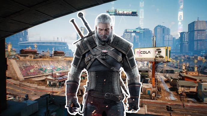 The Witcher 3 awalnya menampilkan adegan di mana Geralt mengunjungi Night City di Cyberpunk 2077